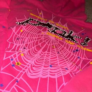 Pink Graphic Hoodie with Web Design